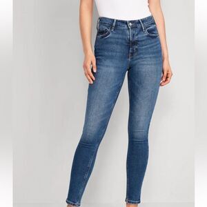 Old Navy Blue Rockstar Super Skinny Low Rise Jeans